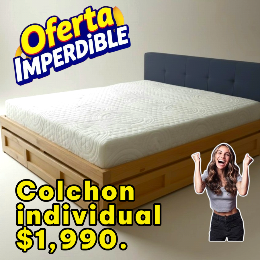Colchón individual sin resortes